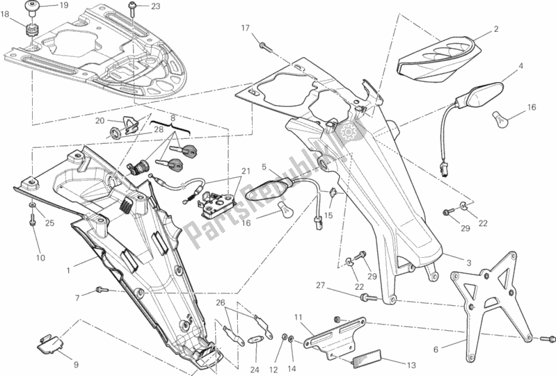 Wszystkie części do ? Wiat? A Tylne Ducati Monster 795 ABS EU Thailand 2014